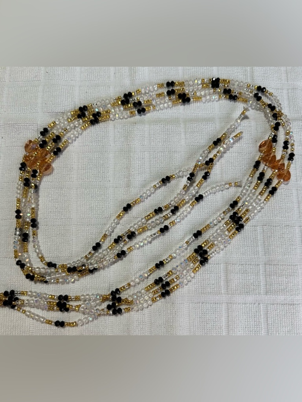 African Waist Beads. Handmade Authentic (Made In Africa) Length Approx. 45"- 50" - Picture 10 of 14